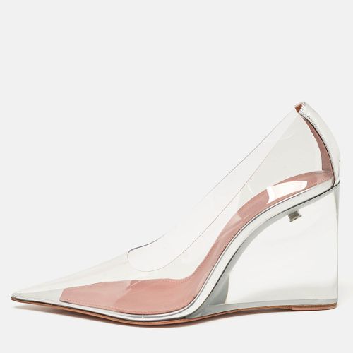 Amina Muaddi Transparent PVC Ane Wedge Pumps Size 36 - Amina Muaddi - Modalova