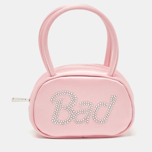 Amina Muaddi Pink Satin Super Amini Baddie Bag - Amina Muaddi - Modalova