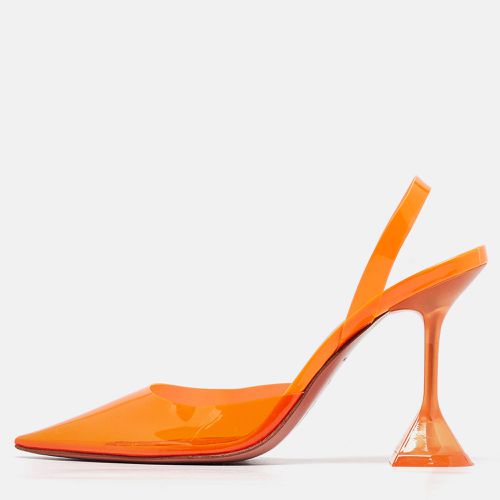 Amina Muaddi Orange PVC Holli Glass Pumps Size 36.5 - Amina Muaddi - Modalova