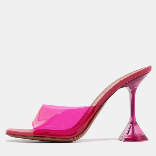 Amina Muaddi Pink PVC Lupita Sandals Size 37 - Amina Muaddi - Modalova