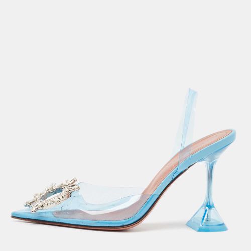 Amina Muaddi Blue PVC Begum Slingback Pumps Size 36.5 - Amina Muaddi - Modalova