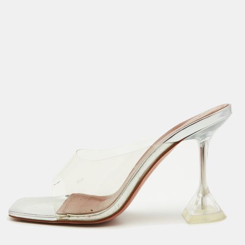 Amina Muaddi Transparent PVC Lupita Slide Sandals Size 38 - Amina Muaddi - Modalova