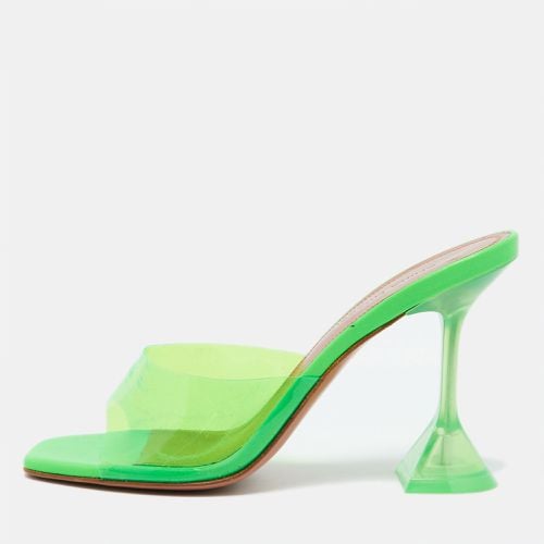 Fluro PVC Lupita Slide Sandals Size 36 - Amina Muaddi - Modalova