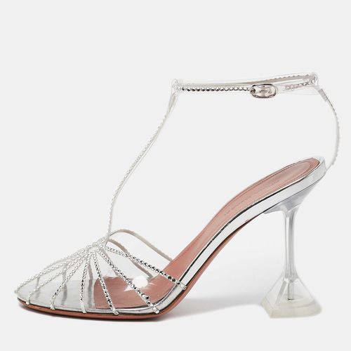 PVC Brygit T-Strap Pumps Size 38 - Amina Muaddi - Modalova