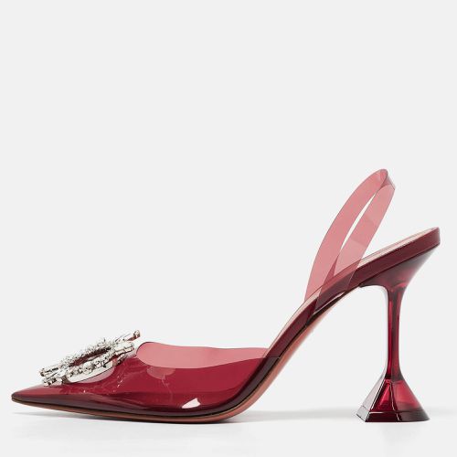 Amina Muaddi Burgundy Begum Pumps Size 39.5 - Amina Muaddi - Modalova