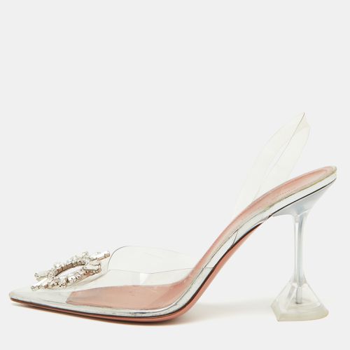 Amina Muaddi Transparent PVC Begum Slingback Pumps Size 39.5 - Amina Muaddi - Modalova