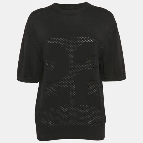 Logo Mesh Knit Crew Neck T-Shirt XS - Amiri - Modalova