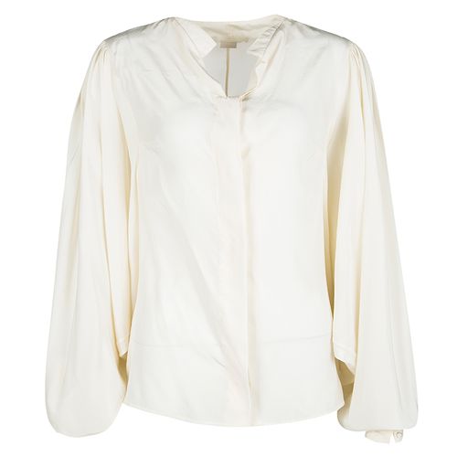 Antonio Berardi Cream Silk Bat Sleeve Detail Blouse M - Antonio Berardi - Modalova