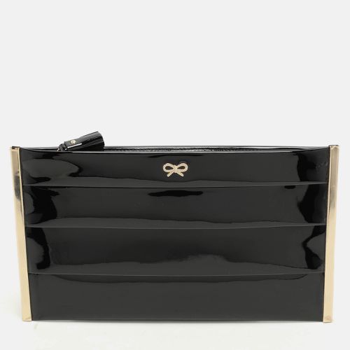 Anya Hindmarch Black Patent Leather Clutch - Anya Hindmarch - Modalova