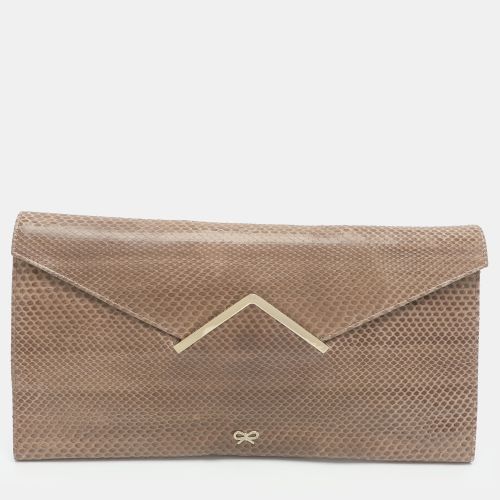 Anya Hindmarch Beige Python Clutch - Anya Hindmarch - Modalova