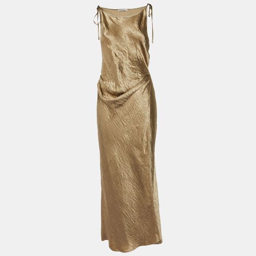 Acne Studios Brown Satin Wrap Up Long Dress M - Acne Studios - Modalova