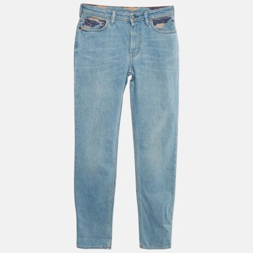Acne Studios Blå Konst Blue South Purple Cloud Print Denim Jeans S Waist 27" - Acne Studios - Modalova