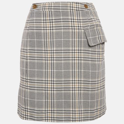 Acne Studios Beige Plaid Cotton Mini Wrap Skirt S - Acne Studios - Modalova