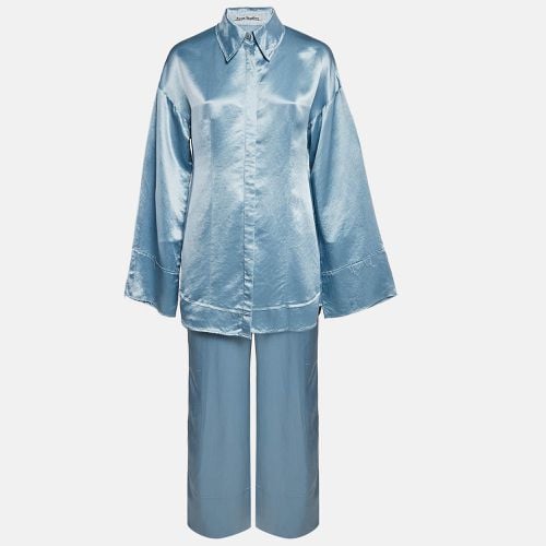 Acne Studios Blue Satin Pame Fluid Shirt and Trousers Set S - Acne Studios - Modalova