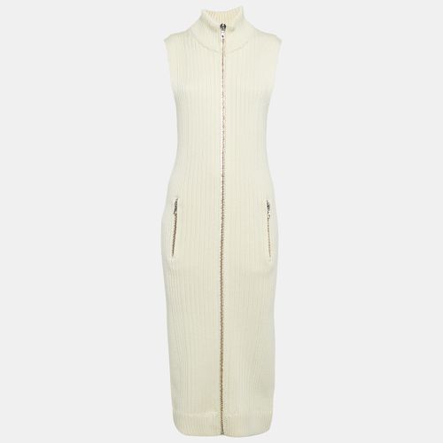 Rib Knit Zip-Up Sleeveless Midi Sweater Dress S - Acne Studios - Modalova