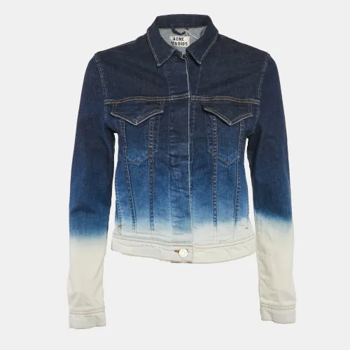Acne Studios Two-Tone Blue Denim Stace Degrade Jacket S - Acne Studios - Modalova