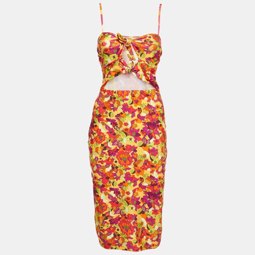 Fruits Print Jersey Cut-Out Short Dress L - Adriana Degreas - Modalova