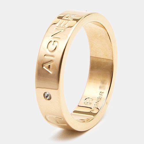 Aigner Crystals Gold Tone Ring Size 53 - Aigner - Modalova