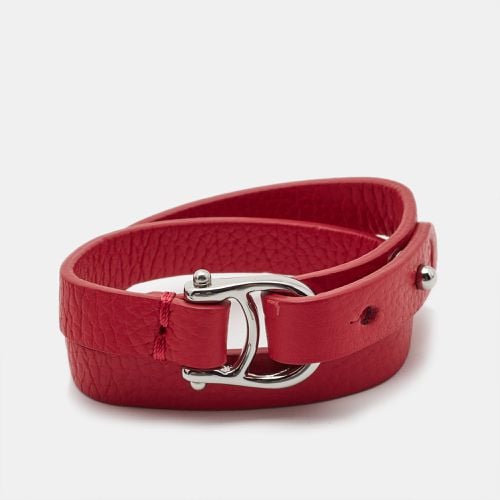 Aigner Leather Silver Tone Bracelet - Aigner - Modalova