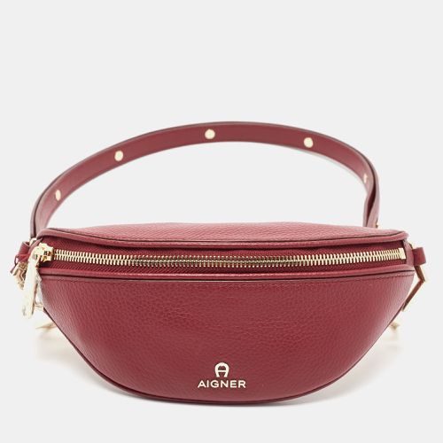 Aigner Burgundy Leather Small Serena Belt Bag - Aigner - Modalova