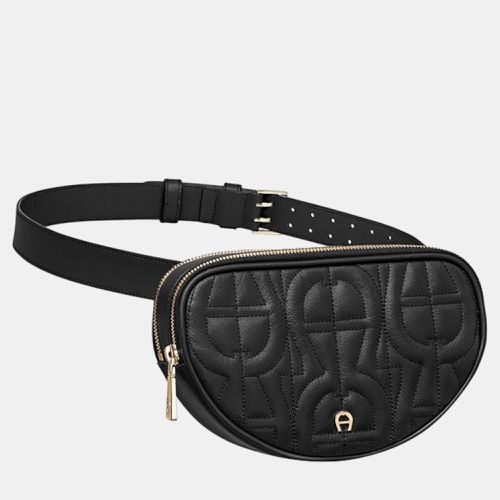 Aigner Black shiny light gold Metal Diadora Black Belt Bag S - Aigner - Modalova