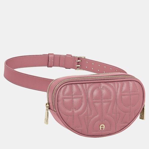 Dark Mauve shiny light gold Metal Diadora Dark Mauve Belt Bag S - Aigner - Modalova