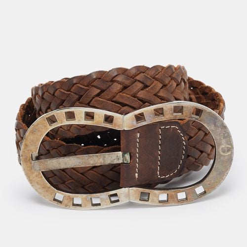 Aigner Brown Braided Leather Buckle Belt 90 CM - Aigner - Modalova