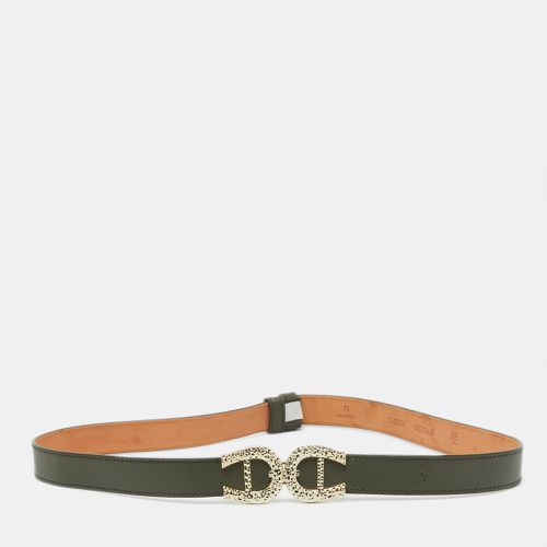 Olive Leather Logo Buckle Belt 90CM - Aigner - Modalova