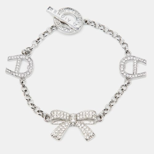 Aigner Logo Bow Crystals Silver Tone Bracelet - Aigner - Modalova