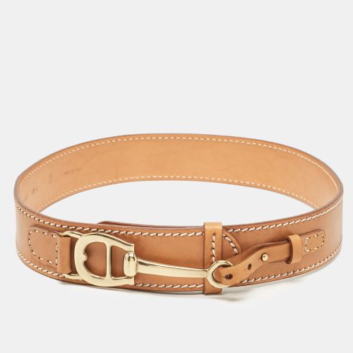 Aigner Brown Leather Buckle Belt 85 CM - Aigner - Modalova