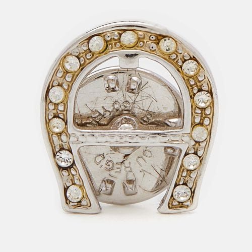 Aigner Vintage Silver Tone Crystal Logo Pin - Aigner - Modalova