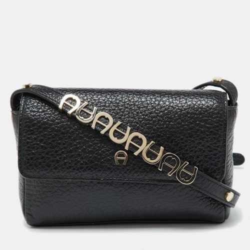 Aigner Black Leather Flap Crossbody Bag - Aigner - Modalova