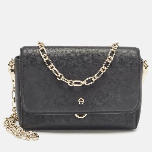 Aigner Black Leather Grazia Shoulder Bag - Aigner - Modalova