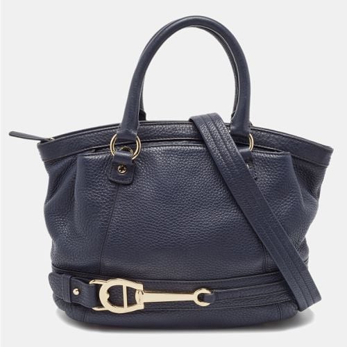 Aigner Navy Blue Leather Cavallina Satchel - Aigner - Modalova