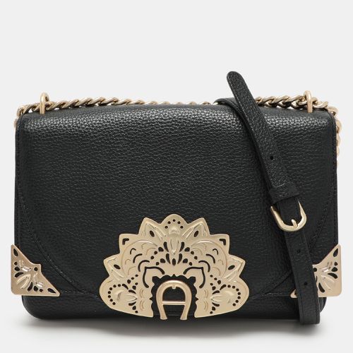 Aigner Black Leather Soleil Ramadan Edition Crossbody Bag - Aigner - Modalova