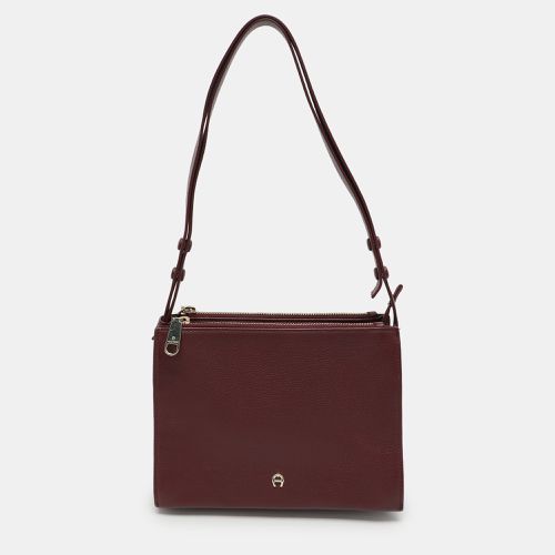 Aigner Burgundy Leather Shoulder Bag - Aigner - Modalova