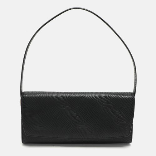 Aigner Black Textured Leather Flap Shoulder Bag - Aigner - Modalova