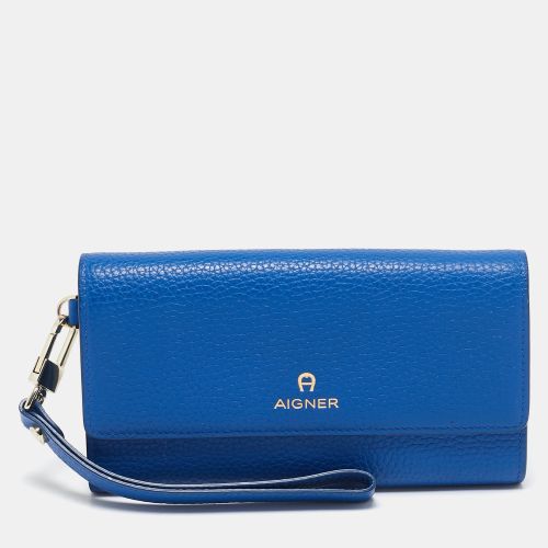 Aigner Blue Leather Wristlet Wallet - Aigner - Modalova