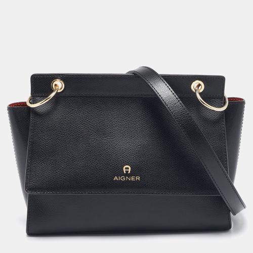 Aigner Black Leather Mini Carol Shoulder Bag - Aigner - Modalova