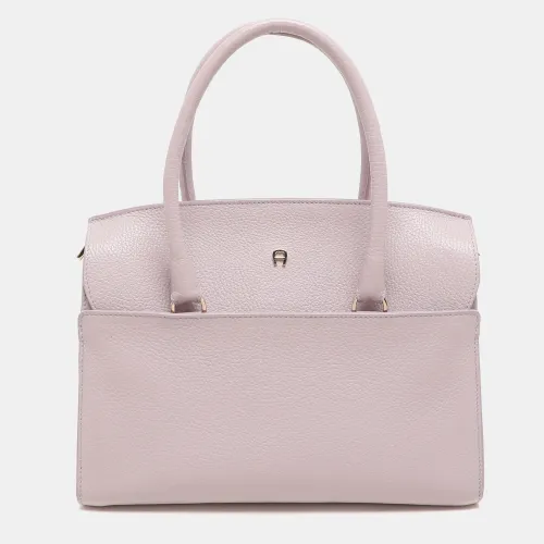Aigner Light Pink Leather Satchel - Aigner - Modalova