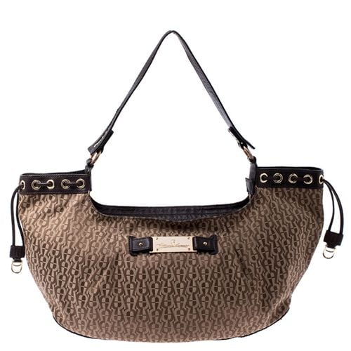 Aigner Beige/Brown Signature Canvas and Leather Shoulder Bag - Aigner - Modalova