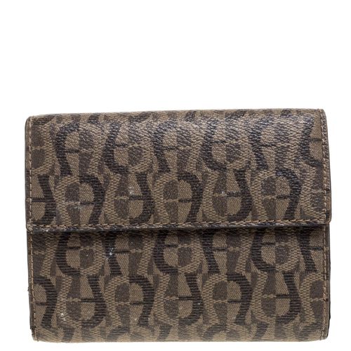 Aigner Brown Signature Coated Canvas French Wallet - Aigner - Modalova