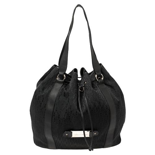 Aigner Black Signature Canvas And Leather Tote - Aigner - Modalova