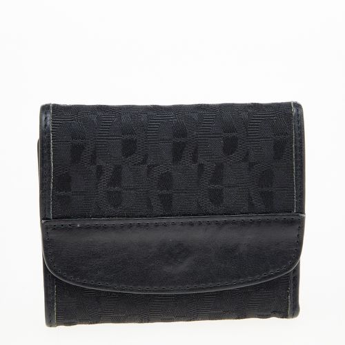 Aigner Black Signature Canvas and Leather Trifold Wallet - Aigner - Modalova