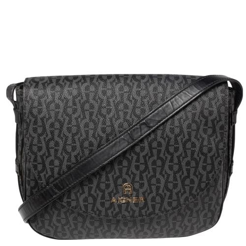 Aigner Black Signature PVC and Leather Messenger Bag - Aigner - Modalova