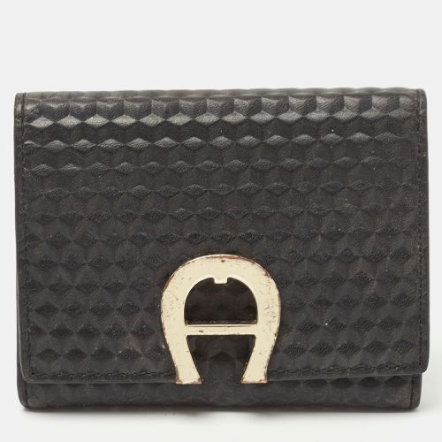 Aigner Black Leather Trifold Wallet - Aigner - Modalova