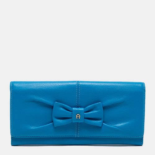 Aigner Blue Leather Bow Wallet - Aigner - Modalova