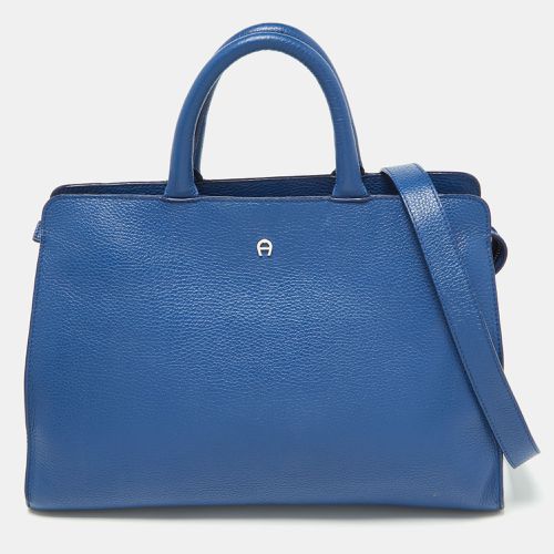 Aigner Blue Leather Cybill Tote - Aigner - Modalova