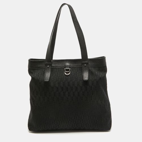 Aigner Black Monogram Canvas and Leather Tote - Aigner - Modalova