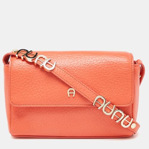 Aigner Orange Leather Flap Crossbody Bag - Aigner - Modalova